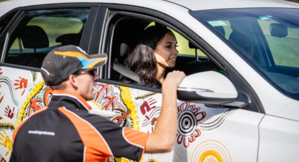 Artie academy mentor teaching girl to drive