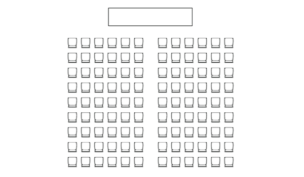 Mobility Centre Theatre seating diagram
