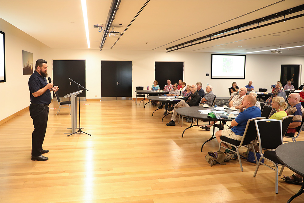 RACQ Dave Terry speaking at the roadshow high res