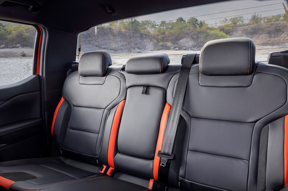 Ford Ranger Raptor rear seats.