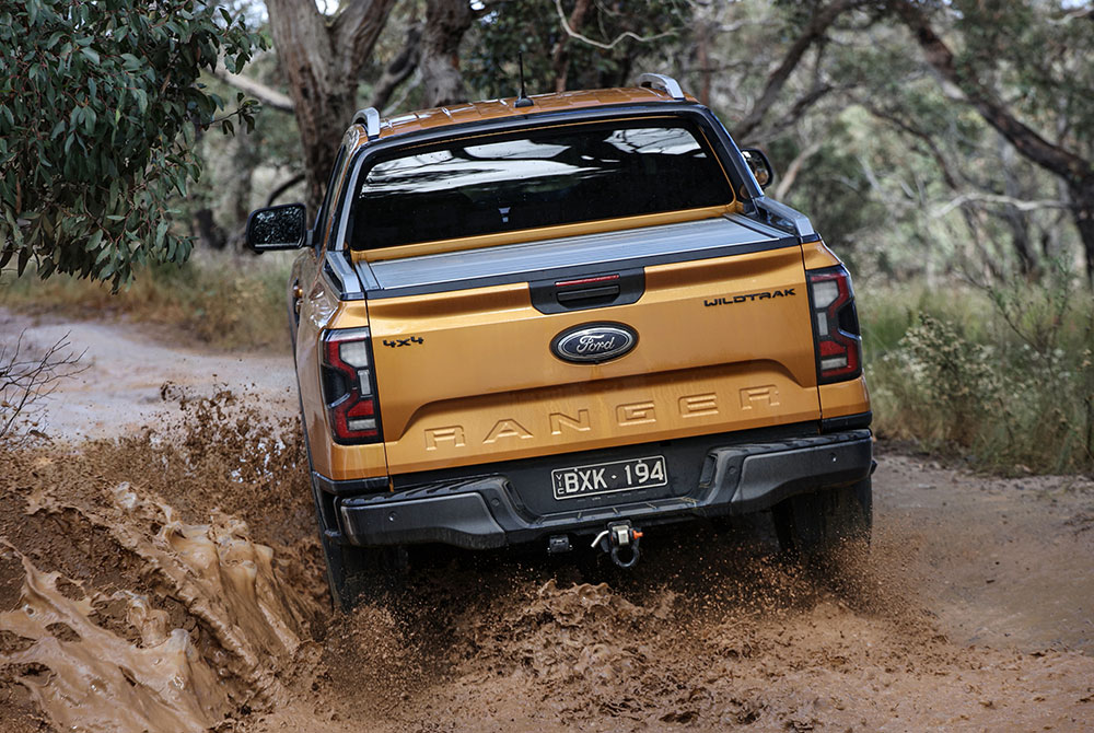 Ford Ranger Wildtrak V6 rear view.