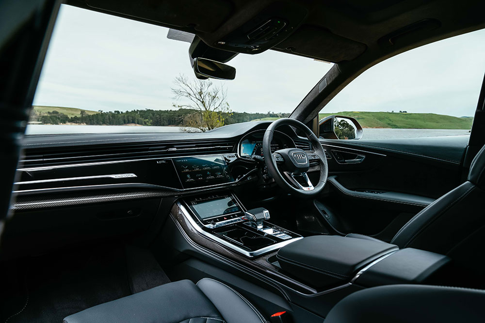 Audi SQ8 interior view.