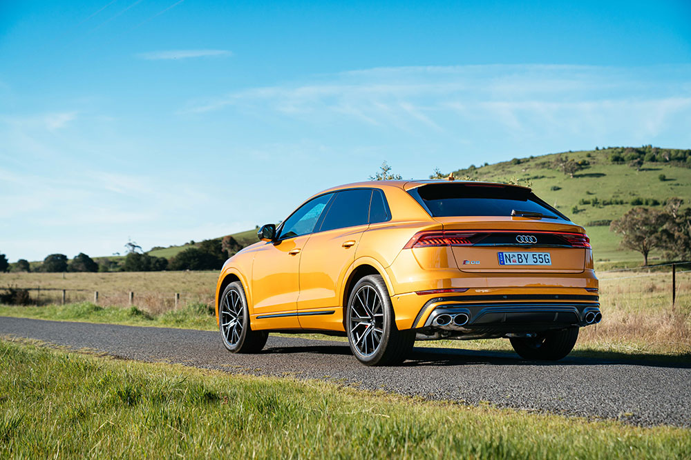 Audi SQ8 rear view.