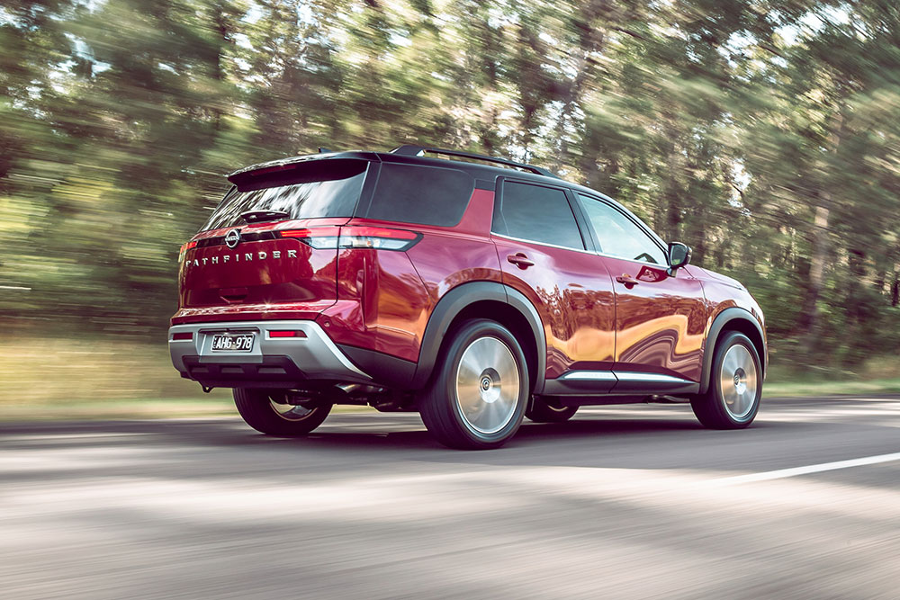 Nissan Pathfinder Ti-L rear view.