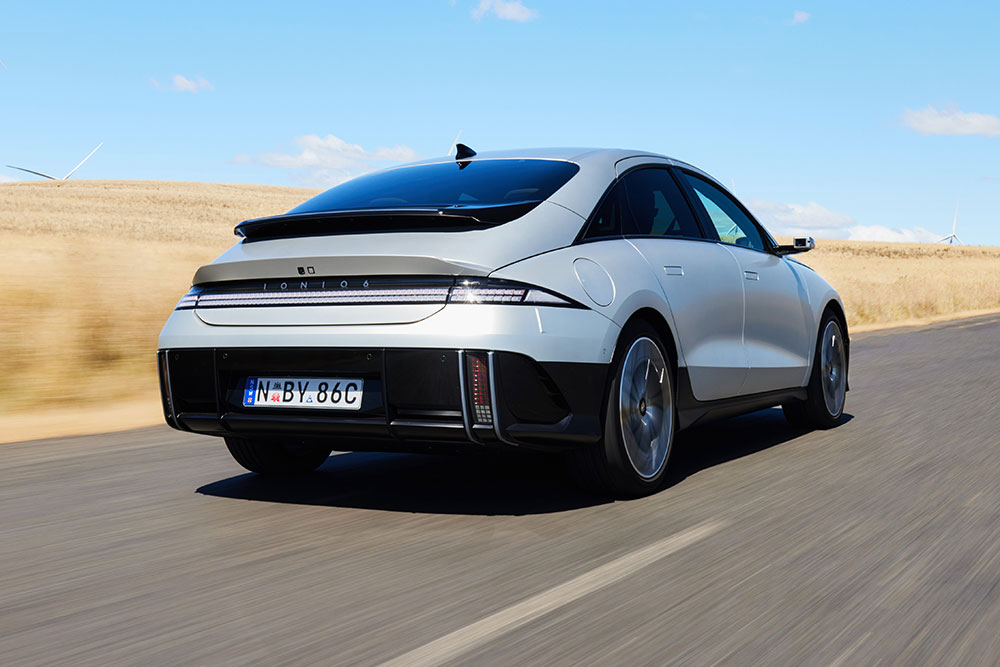 Hyundai Ioniq 6 rear view.