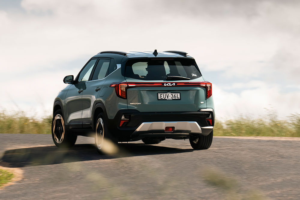 Kia Seltos GT Line on the road.