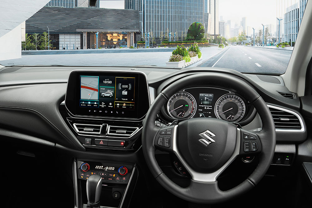 Suzuki S-Cross GLX Allgrip MY23 interior.