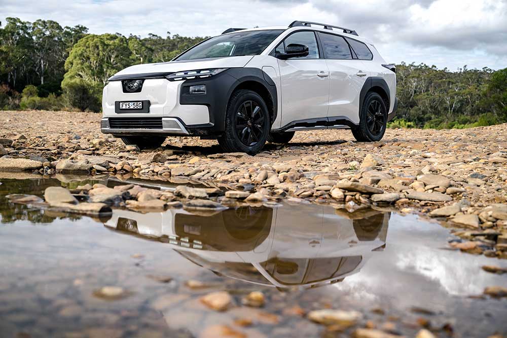 2026 Subaru Trailseeker parked in front of water