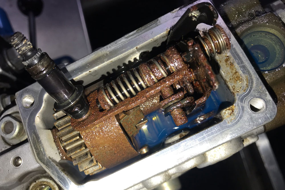 Impact of diesel fuel bugs on engine.