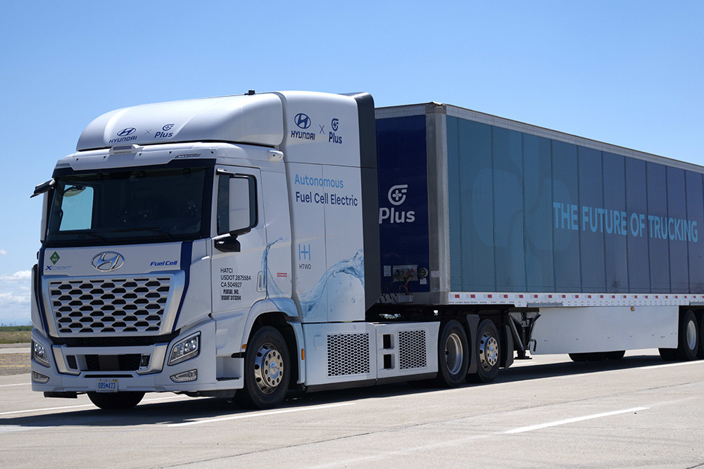 Hyundai XCIENT Fuel Cell truck.