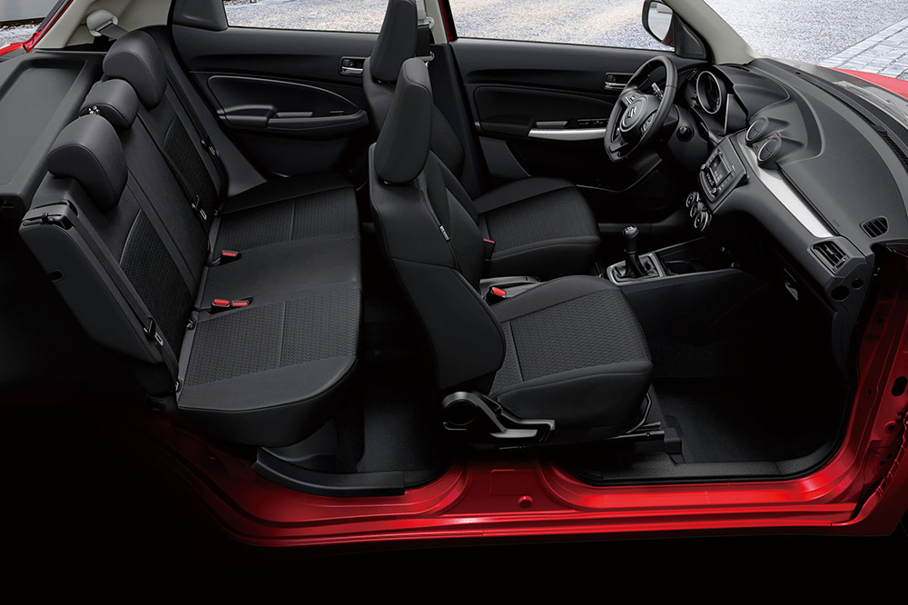 Suzuki Swift seating.