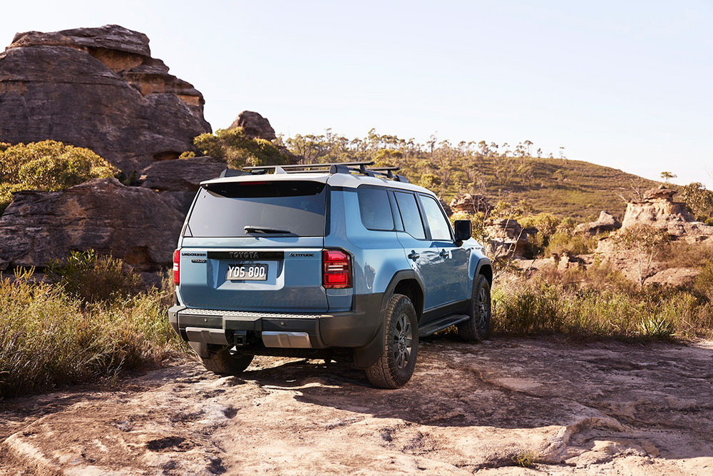 Toyota LandCruiser Prado rear view.