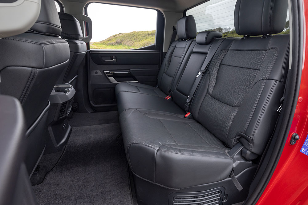 Toyota Tundra rear seats.