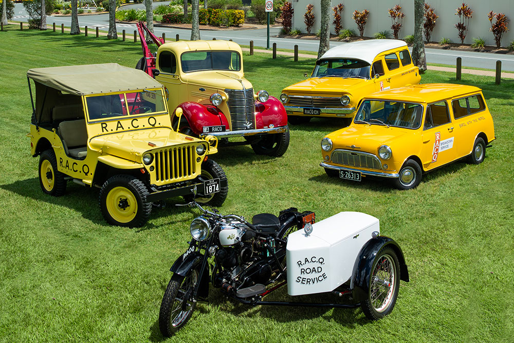 Vehicles from RACQ's historic fleet.