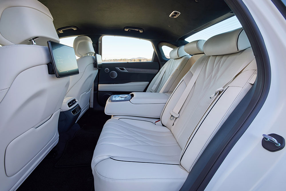 Genesis Electrified G80 rear seats.