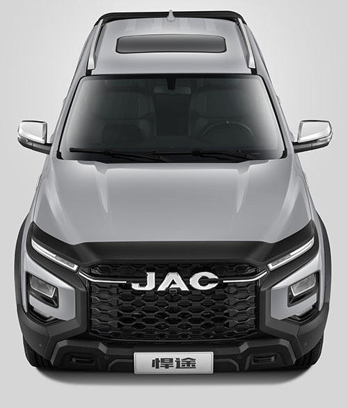 JAC Auto T9 ute front view.