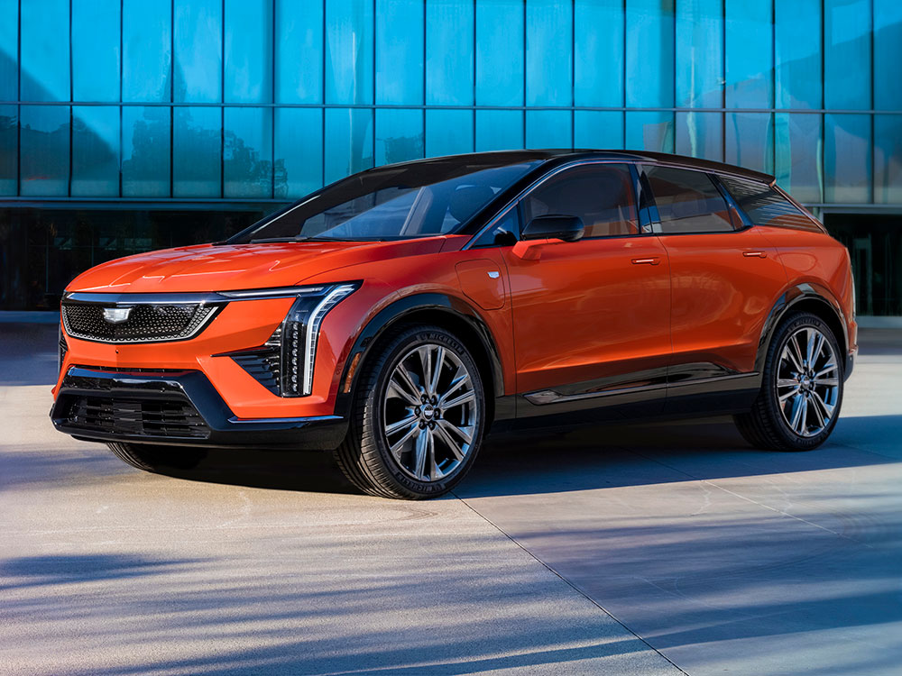 Front view of Cadillac Optiq EV.