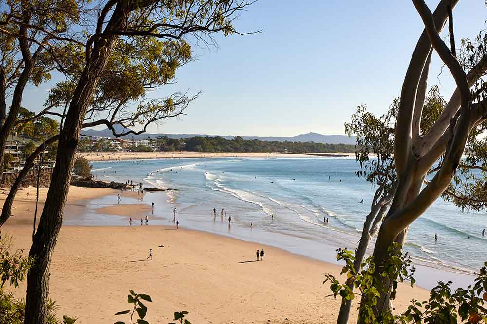 View of Noosa beach.
