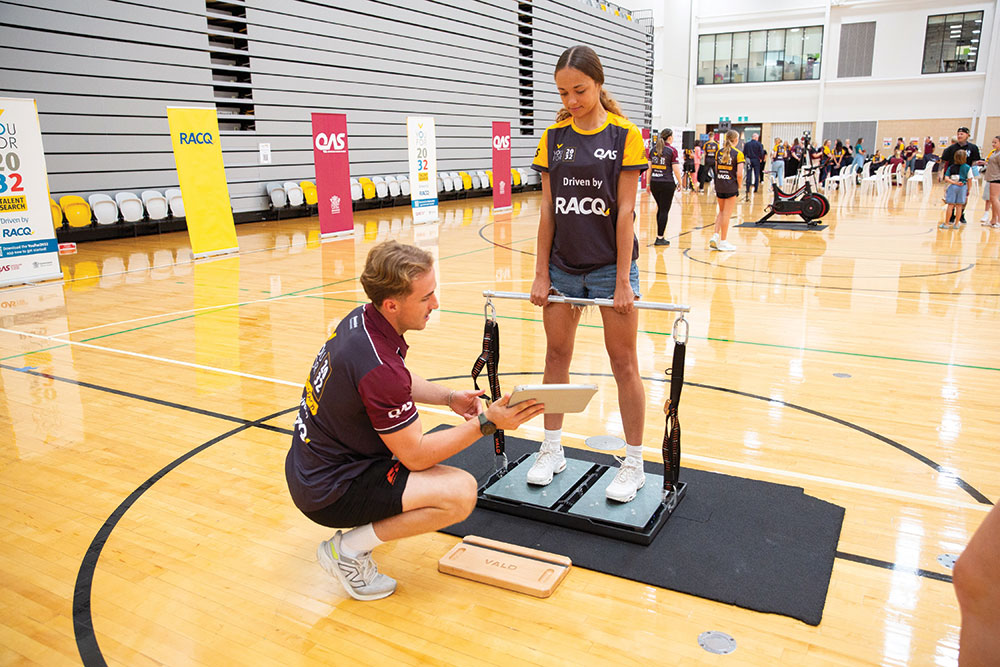 Young athlete tested by a QAS assessor.
