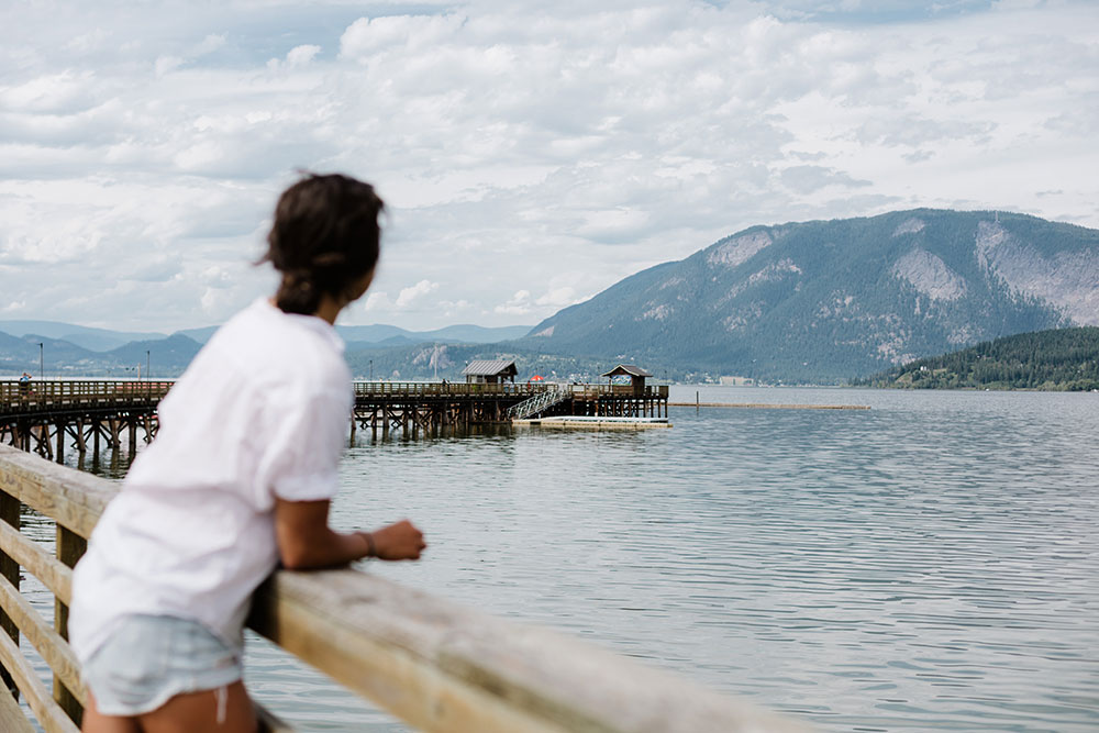 Shuswap Lake at Salmon Arm, British Columbia.