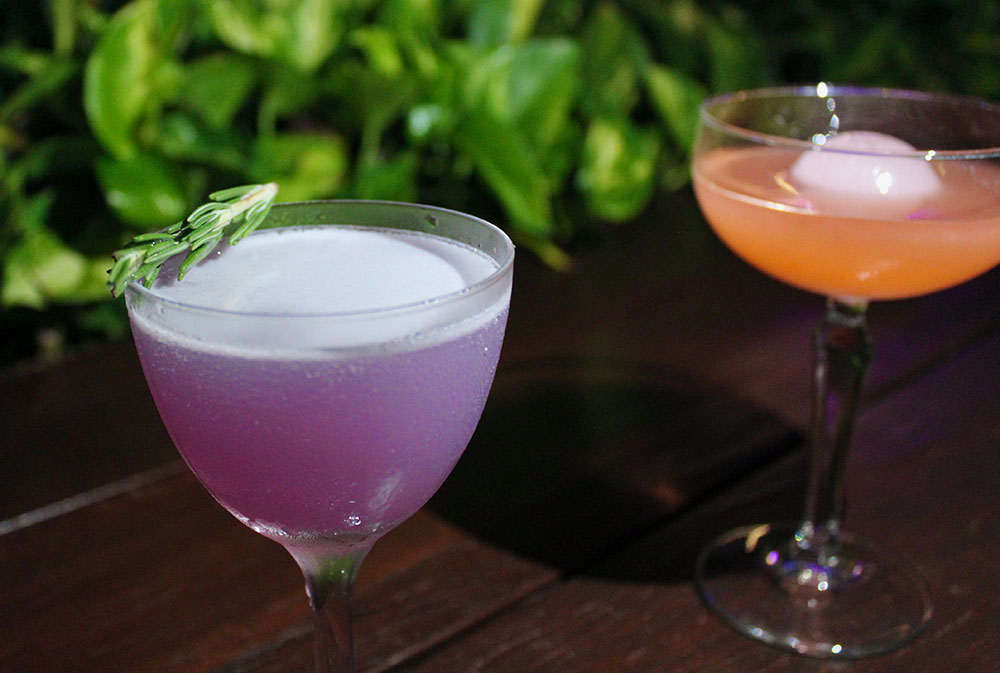 Cocktails at Flume Rooftop Bar.