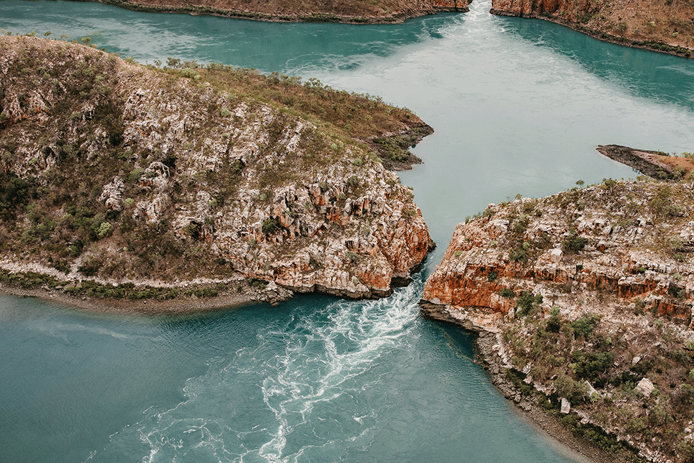 Horizontal Falls, Talbot Bay, in the Kimberley.