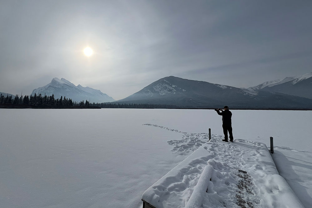 Frozen Vermillion Lakes, Banff.