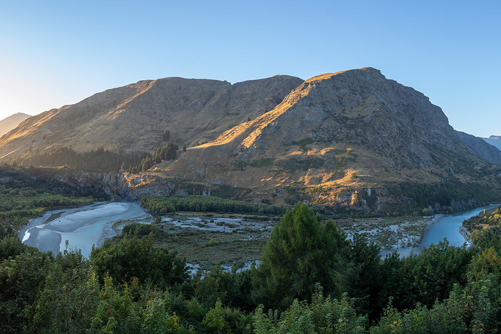View over the Shotover River from Coronet Ridge Resort.