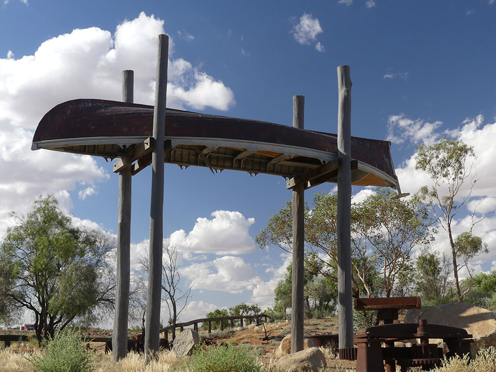 A replica of Sturt's boat.