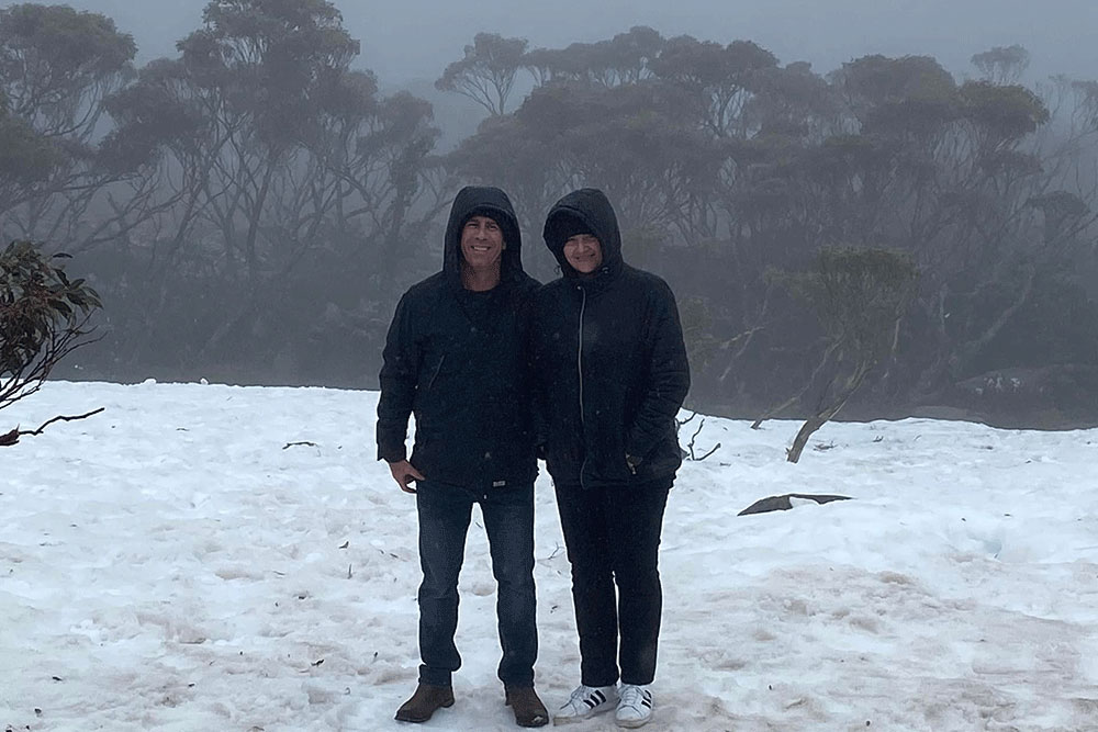 John and Tracey Stark in Tasmania.