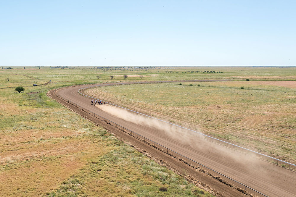 The dust flies at Julia Creek races.