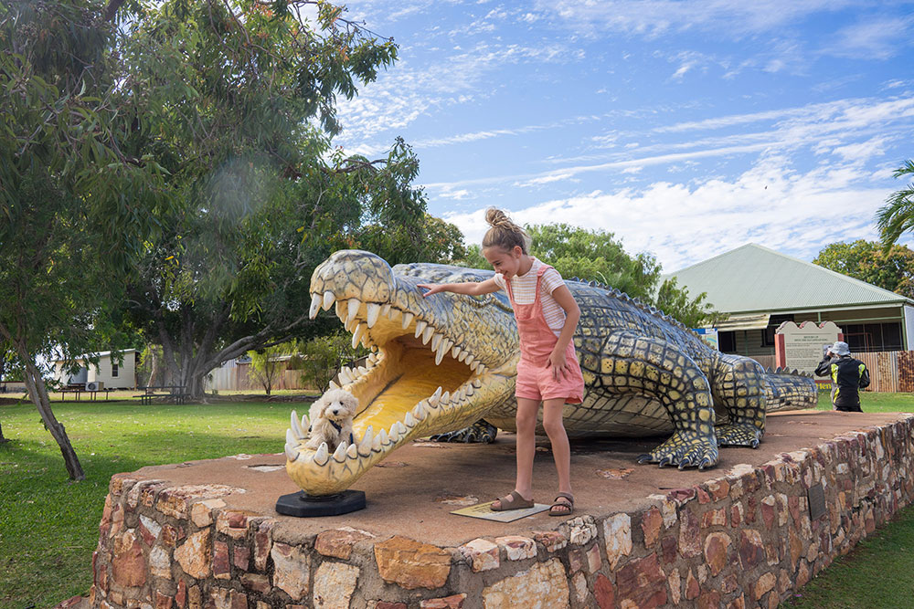 Krys the crocodile in Normanton.