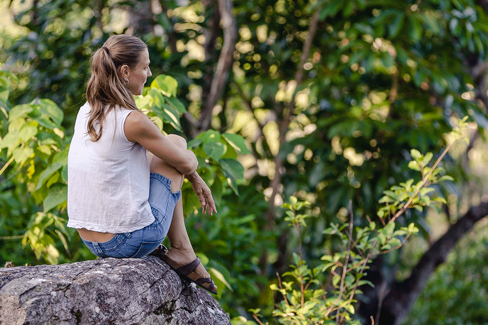 Relaxing at Castle Rock Farm on the Capricorn Coast.