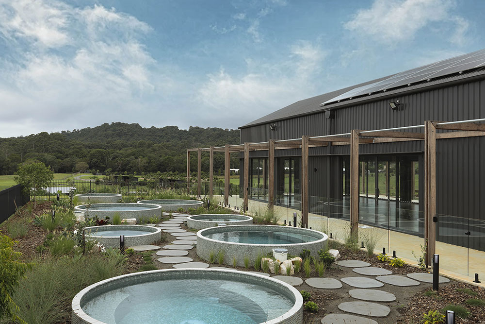 The new plunge pools at Sixty6 Acres farmstay.