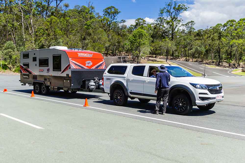 Caravan training course at the RACQ Mobility Centre.
