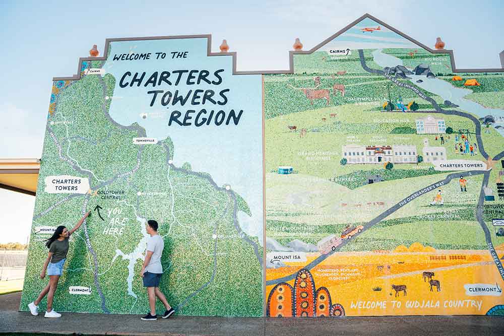 A mural on a Charters Towers street.