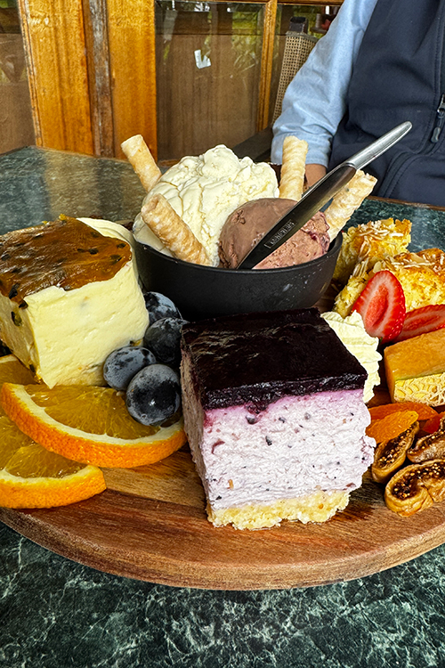 Dessert platter at Mungalli Creek Dairy