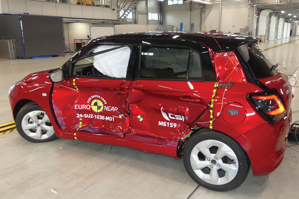 Suzuki Swift after ANCAP crash testing.