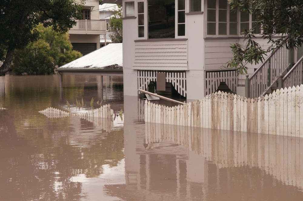 Flooded homes