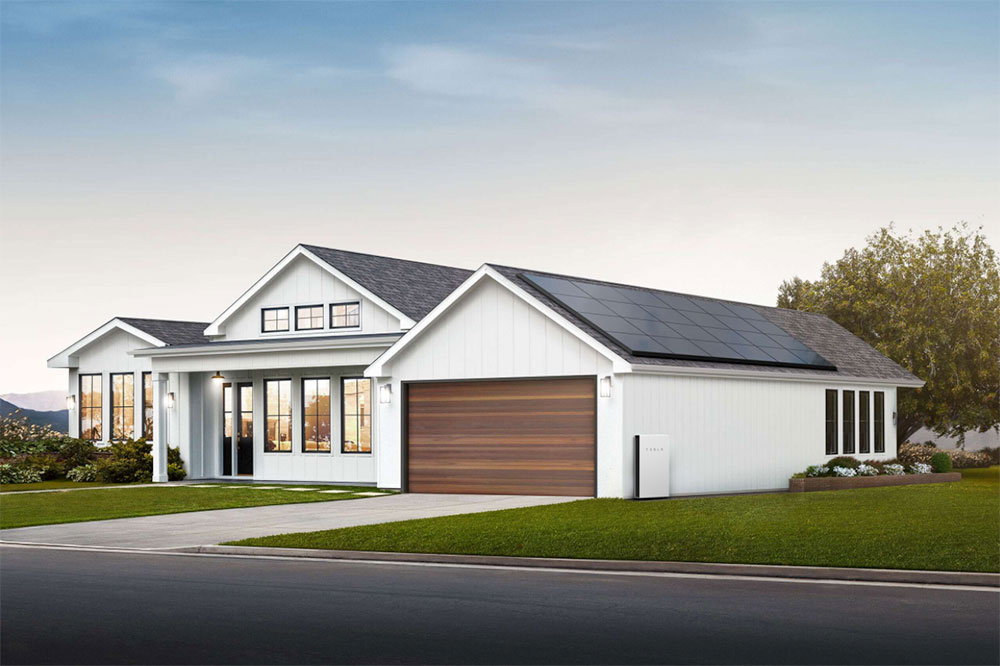 Solar panels on the side of a home's roof.