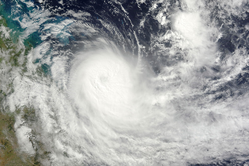 Cyclone off the Queensland coast.