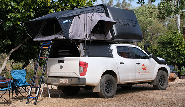 A 4WD with roof-top tent