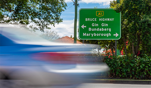 Bruce Highway road sign