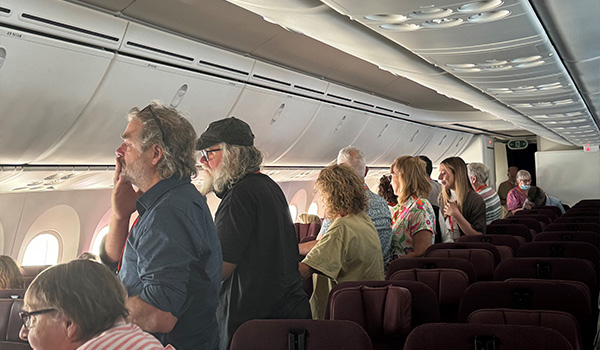 Crowd on board