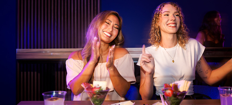 two girls at BEC smiling